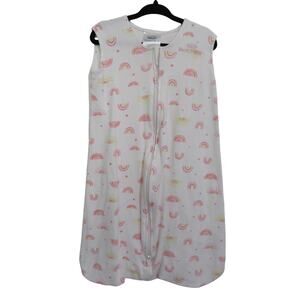 Halo SleepSack Baby Sz S white Pink Rainbow Wearable Blanket Cotton Sleep Bag